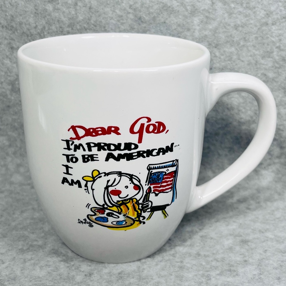 Annie Fitzgerald Dear God I’M PROUD TO BE AN AMERICAN Coffee Mug Royal Norfolk